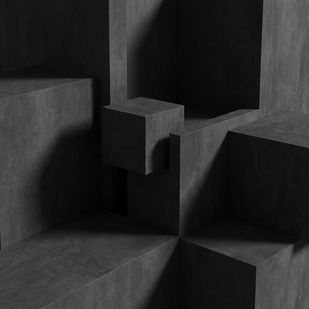 Abstract monochromatic architectural structure